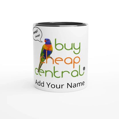 White 11oz Ceramic Mug with Color Inside