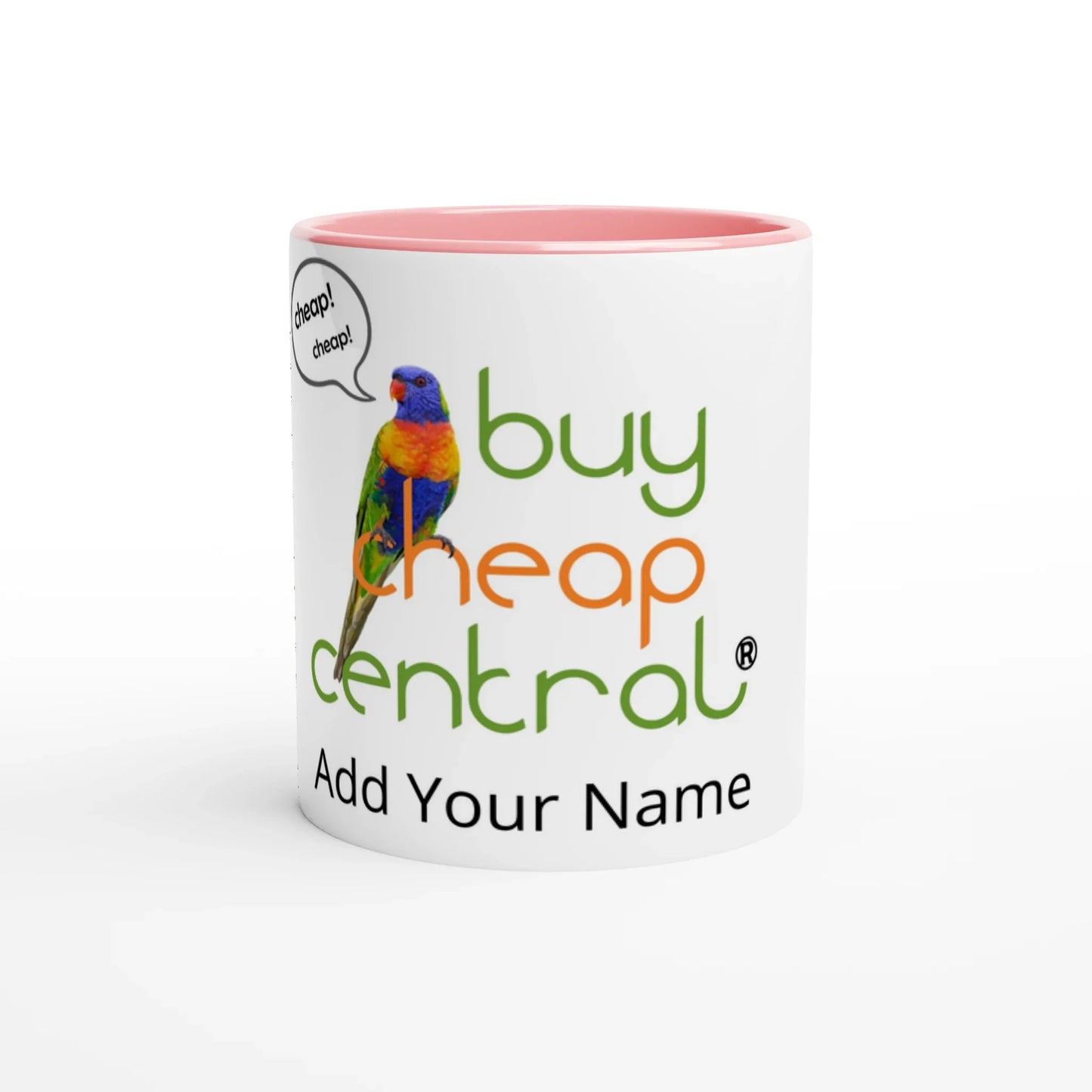 White 11oz Ceramic Mug with Color Inside