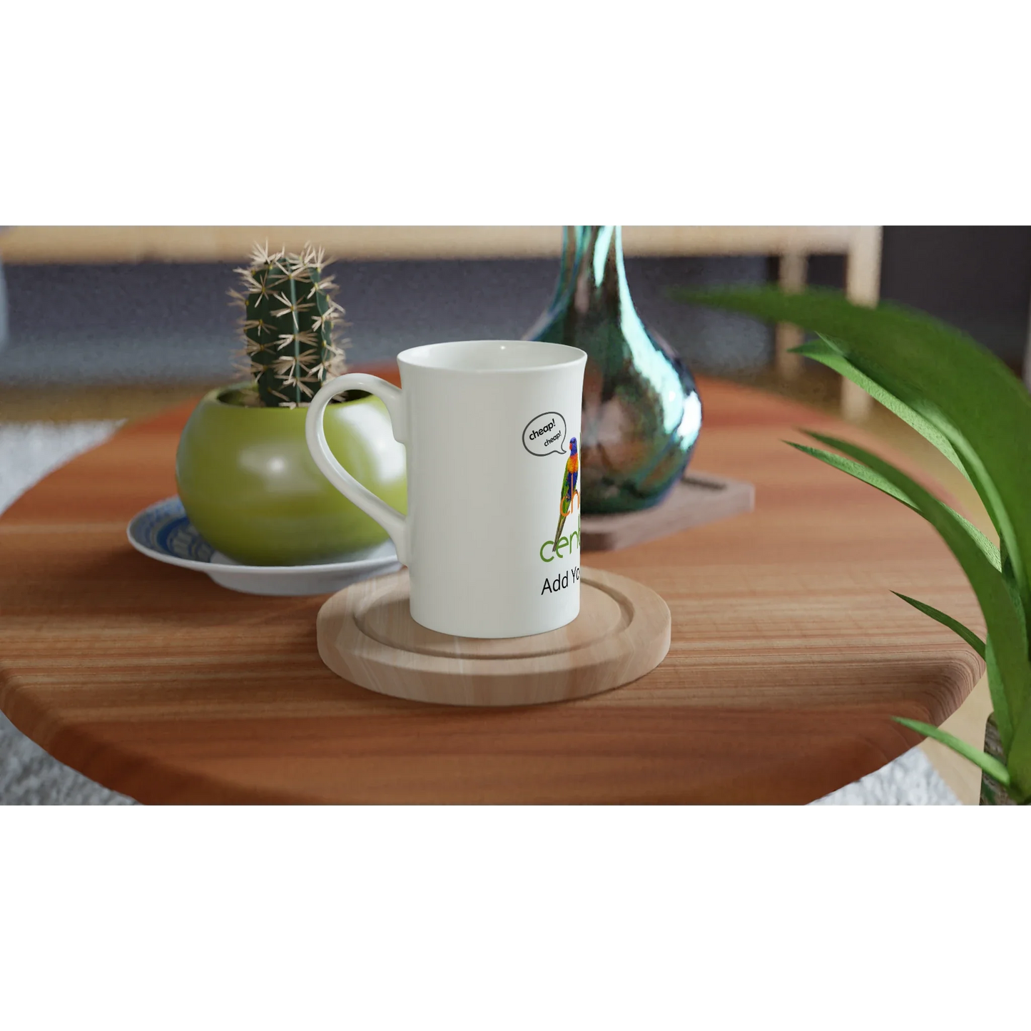 White 10oz Porcelain Slim Mug
