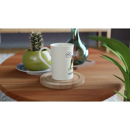 White 10oz Porcelain Slim Mug