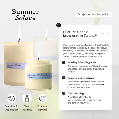 Flora Iris – Travel Candle | Orris Root & Palo Santo