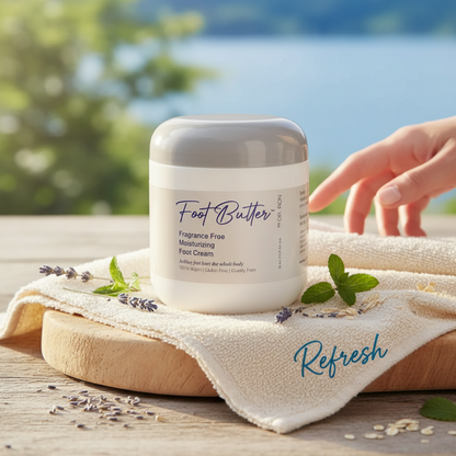 Fragrance-Free Foot Butter Massage Cream – Deep Moisture for Dry, Sensitive Feet
