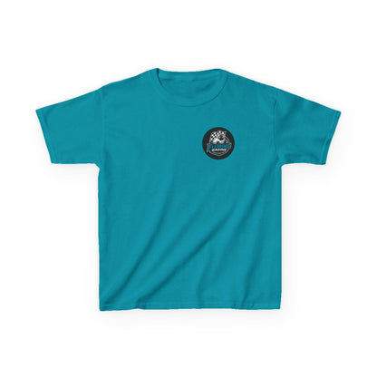 Fleming Racing Logo Kids Tee | Race Car Checkered Flag