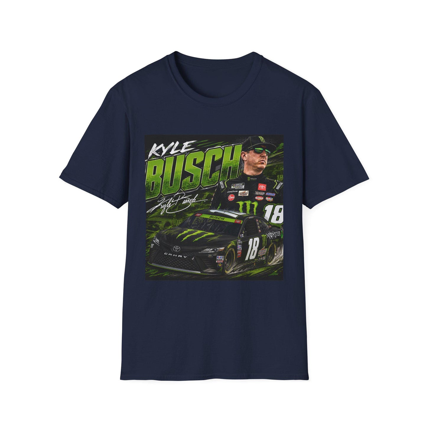 Kyle Busch Racing Graphic T-Shirt | NASCAR Driver Helmet Car Design