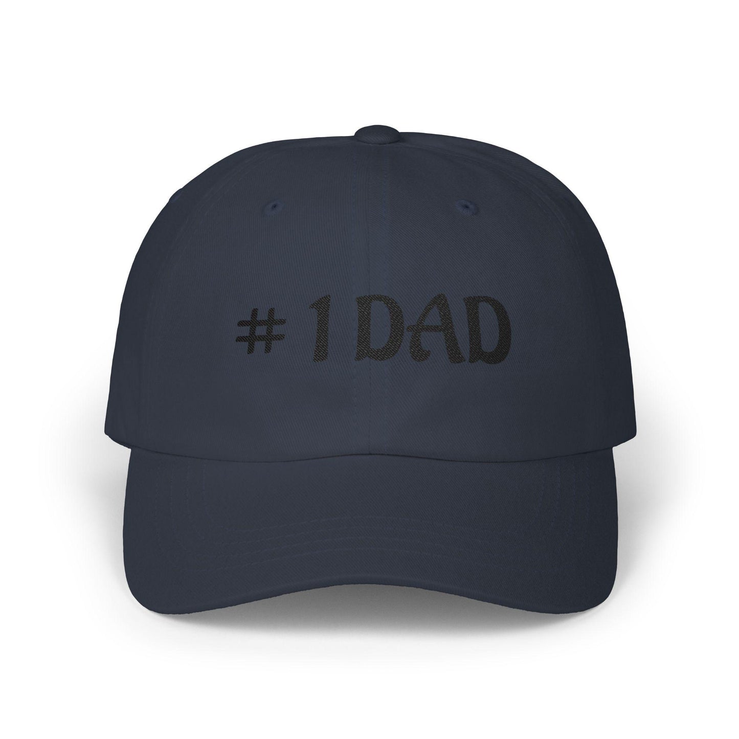 1 Dad Embroidered Dad Cap | White Baseball Hat