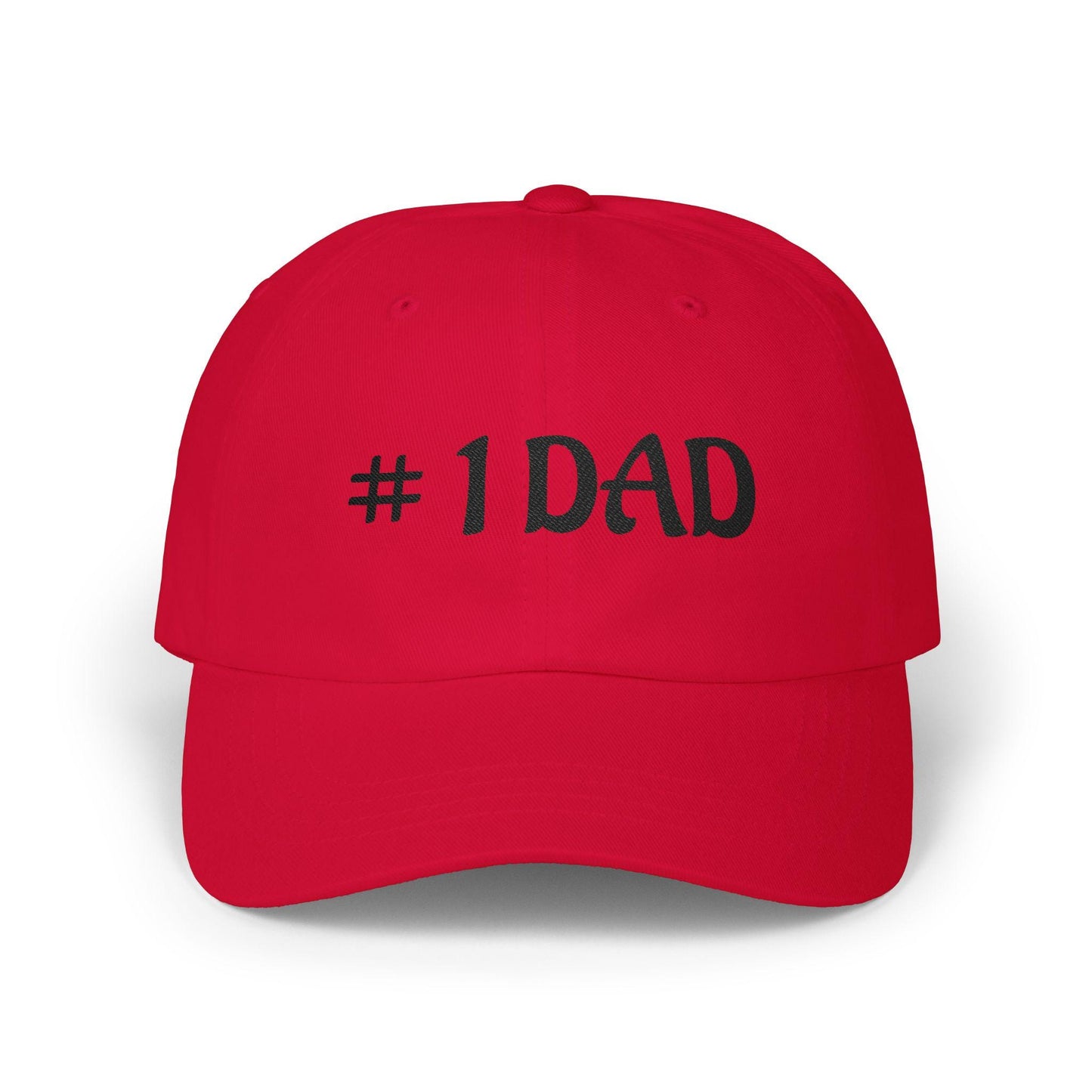 1 Dad Embroidered Dad Cap | White Baseball Hat