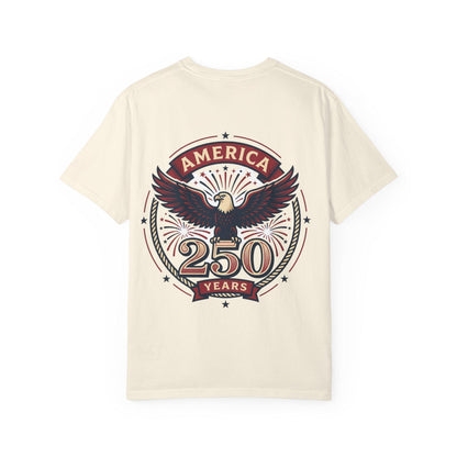 Vintage Eagle America T-Shirt, USA Flag 250th Anniversary Graphic Tee