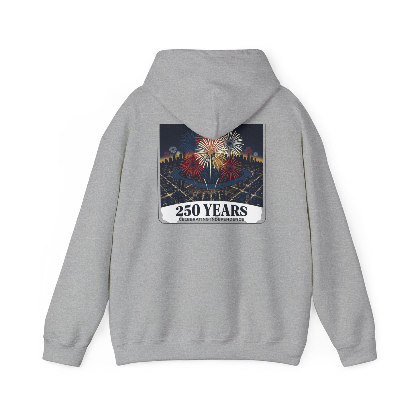 America 250 Years Eagle Graphic Hoodie | Fireworks Backprint