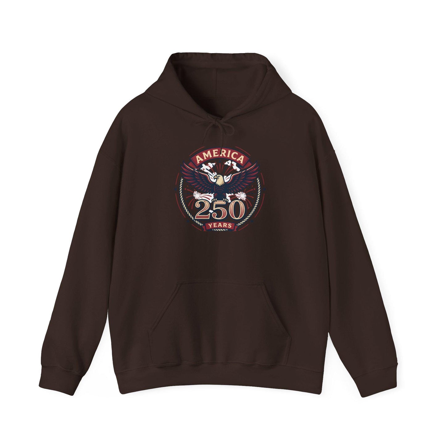 America 250 Years Eagle Graphic Hoodie | Fireworks Backprint