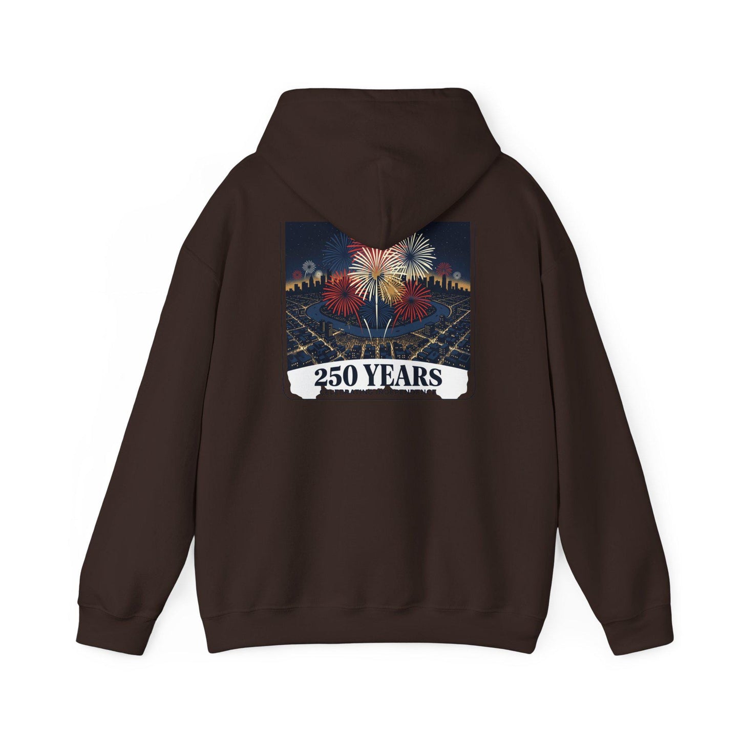 America 250 Years Eagle Graphic Hoodie | Fireworks Backprint