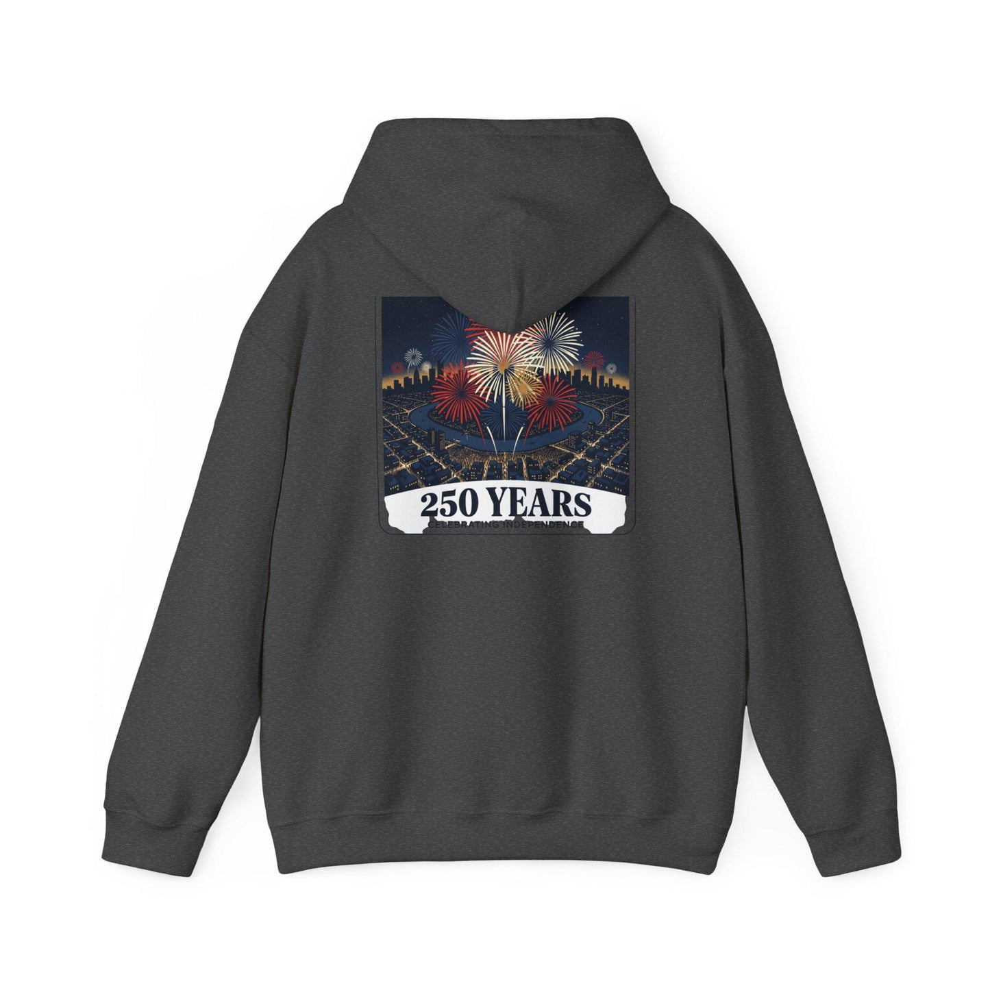 America 250 Years Eagle Graphic Hoodie | Fireworks Backprint
