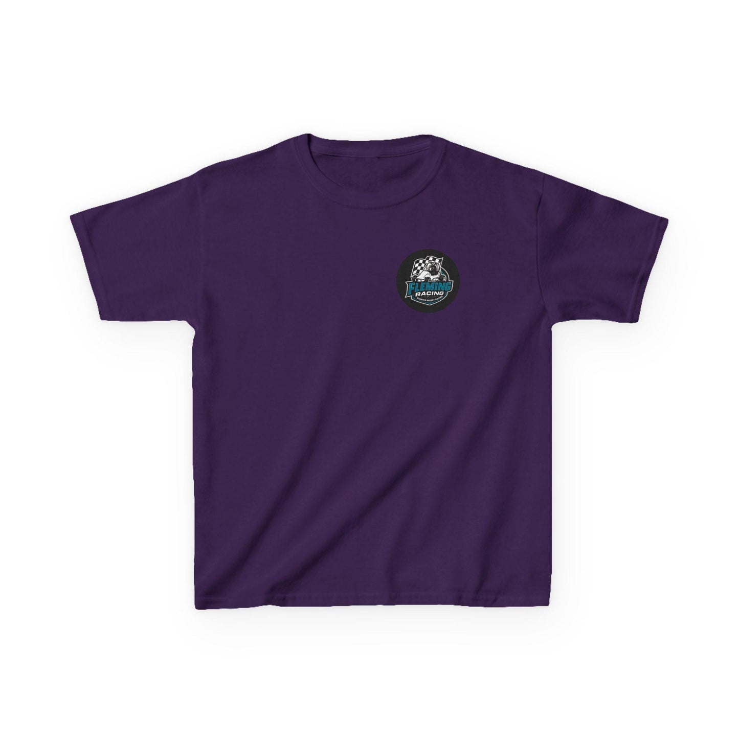 Fleming Racing Logo Kids Tee | Race Car Checkered Flag