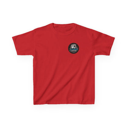 Fleming Racing Logo Kids Tee | Race Car Checkered Flag