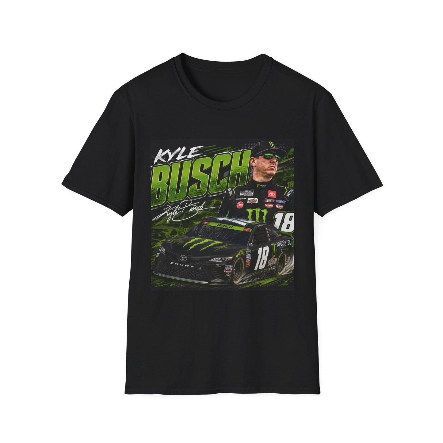 Kyle Busch Racing Graphic T-Shirt | NASCAR Driver Helmet Car Design