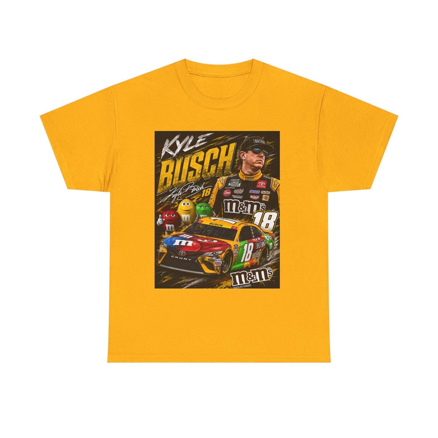 Kyle Busch Racing Tee | M&M's No.18 NASCAR Driver Shirt