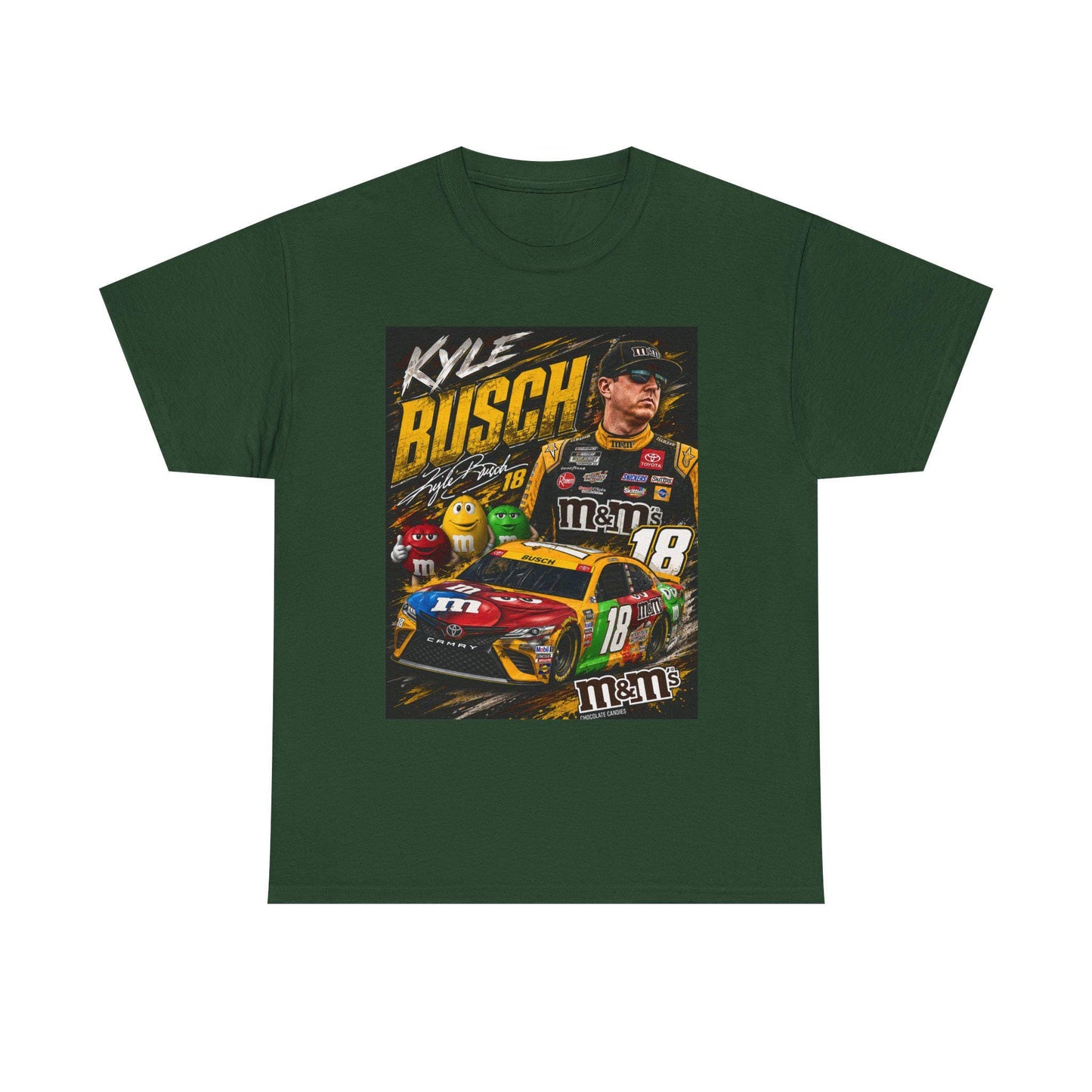 Kyle Busch Racing Tee | M&M's No.18 NASCAR Driver Shirt