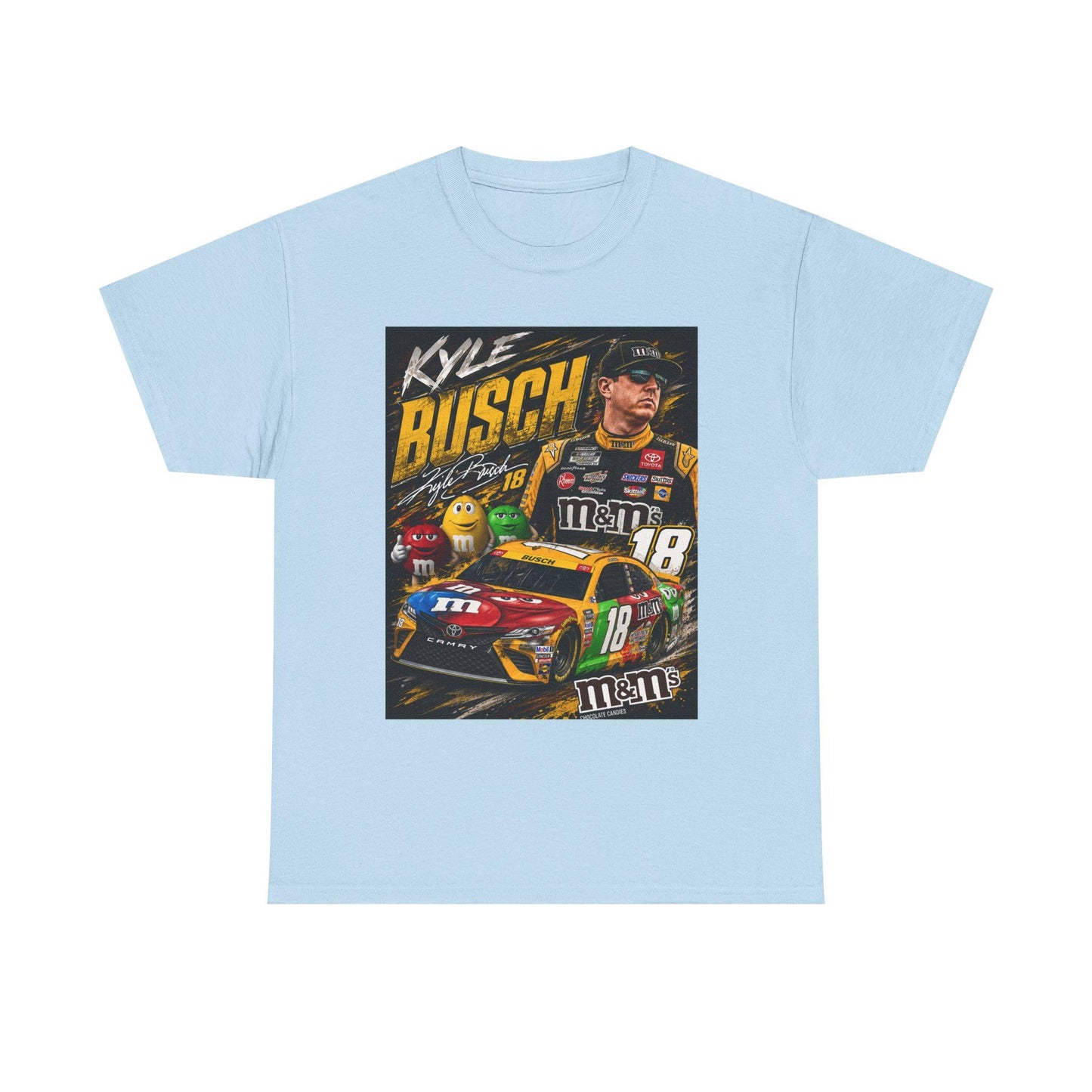 Kyle Busch Racing Tee | M&M's No.18 NASCAR Driver Shirt