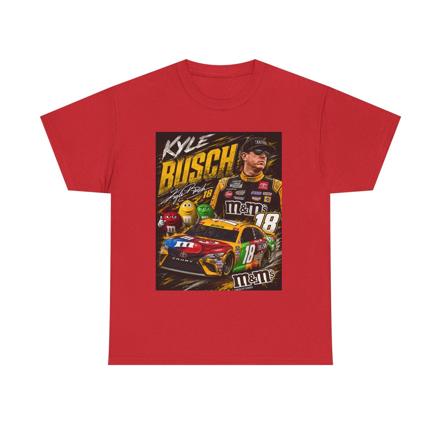 Kyle Busch Racing Tee | M&M's No.18 NASCAR Driver Shirt