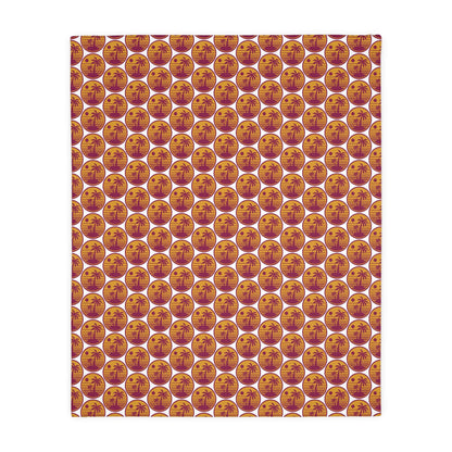 Celestial Pumpkin Pattern Blanket  Cozy Halloween Velveteen Throw