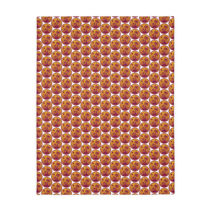 Celestial Pumpkin Pattern Blanket  Cozy Halloween Velveteen Throw