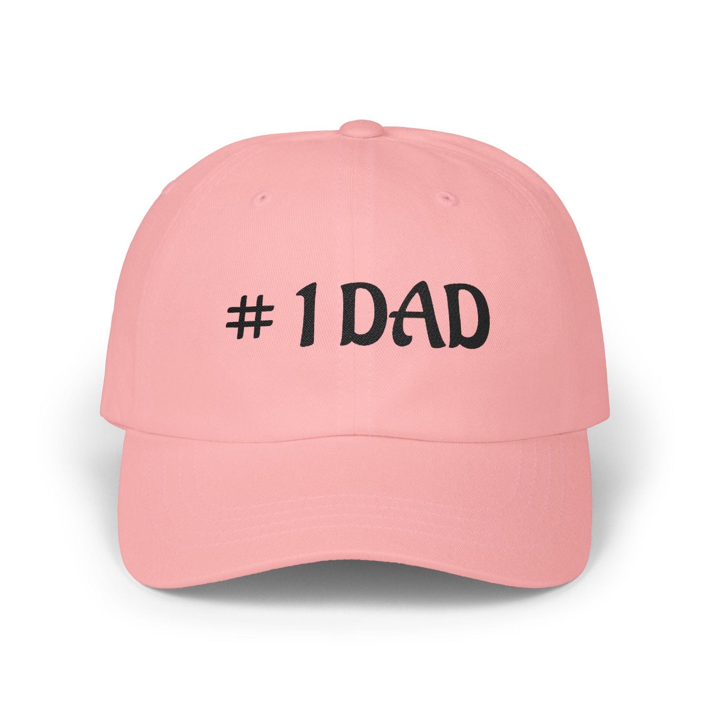 1 Dad Embroidered Dad Cap | White Baseball Hat