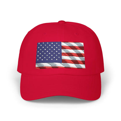 Distressed American Flag Dad Cap | Embroidered USA Baseball Hat