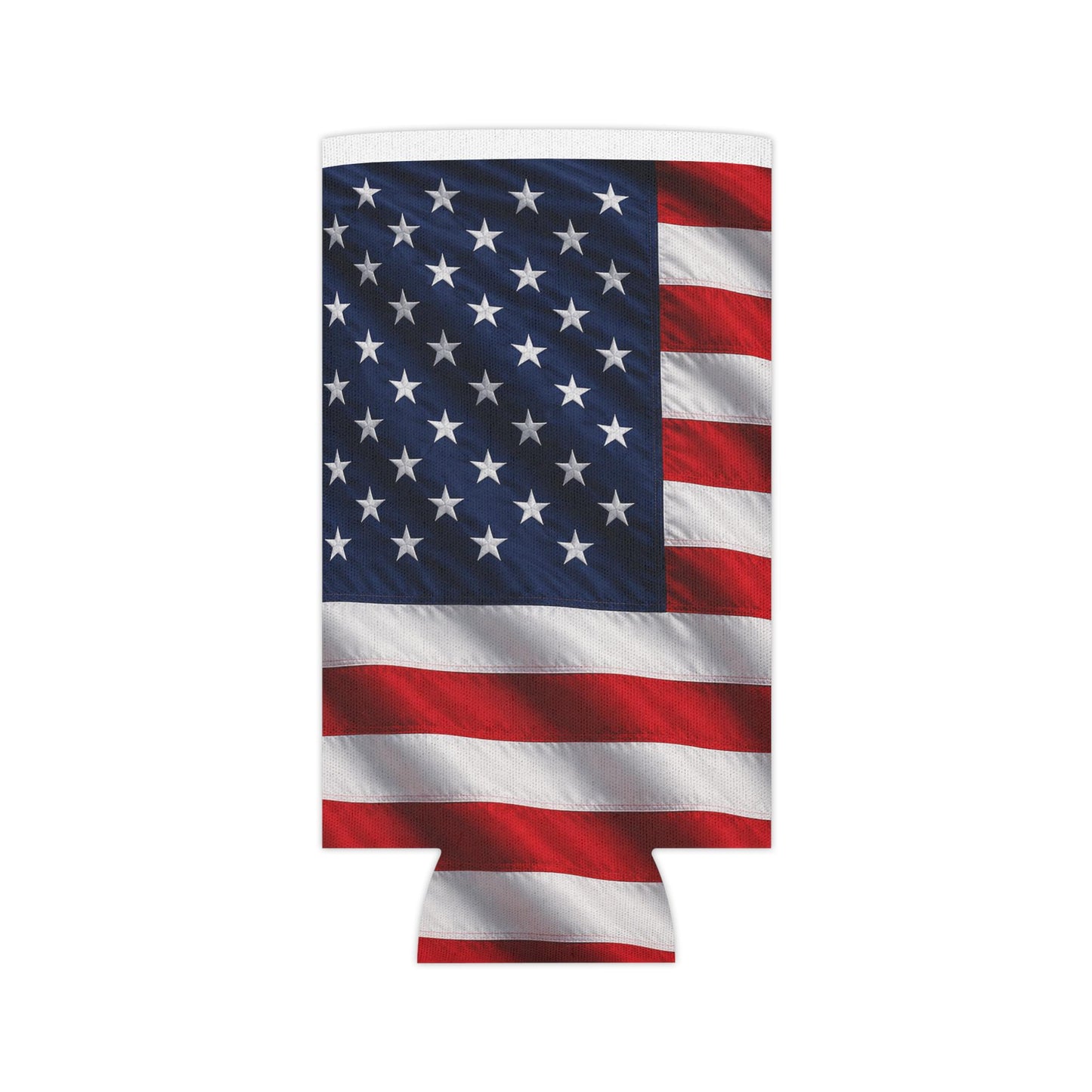 American Flag Can Cooler | USA Stars Stripes Beverage Sleeve