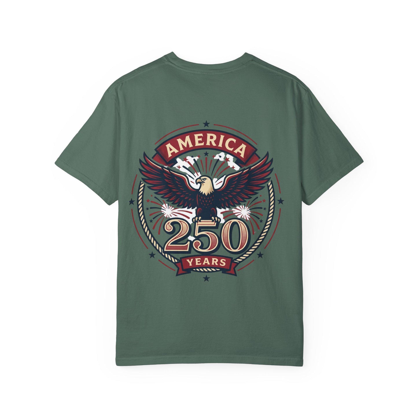 Vintage Eagle America T-Shirt, USA Flag 250th Anniversary Graphic Tee