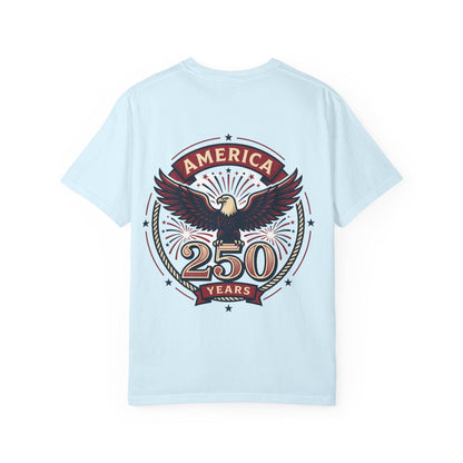 Vintage Eagle America T-Shirt, USA Flag 250th Anniversary Graphic Tee