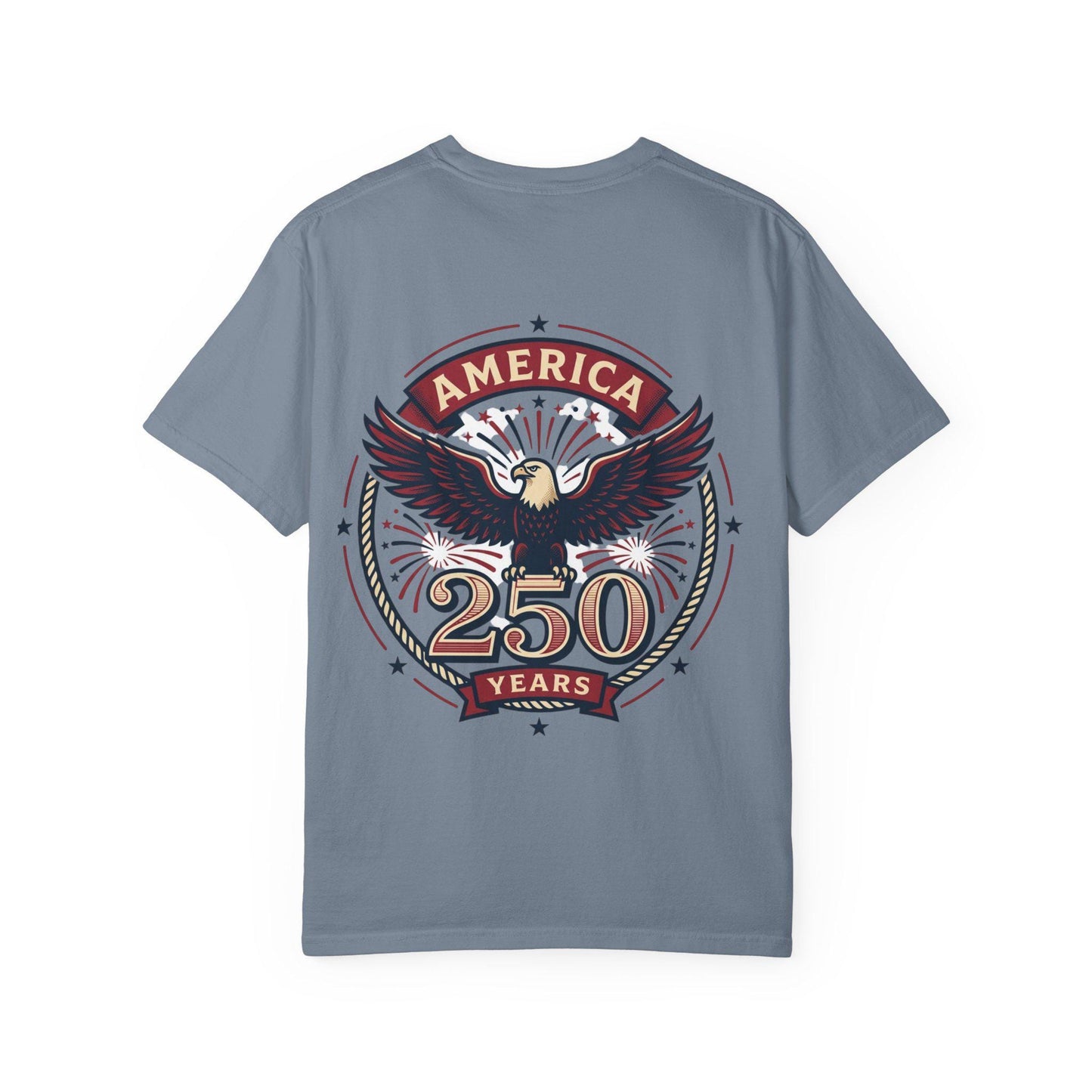 Vintage Eagle America T-Shirt, USA Flag 250th Anniversary Graphic Tee