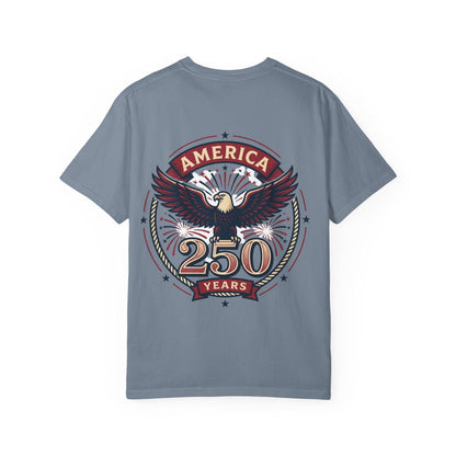 Vintage Eagle America T-Shirt, USA Flag 250th Anniversary Graphic Tee