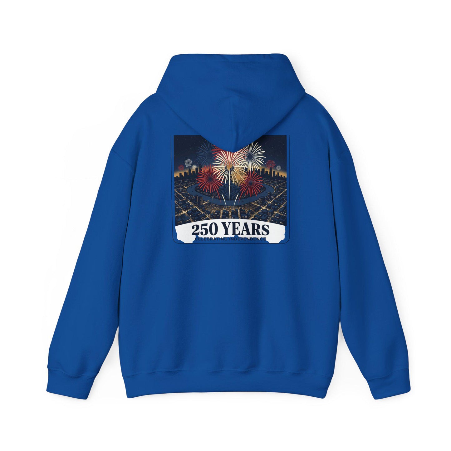 America 250 Years Eagle Graphic Hoodie | Fireworks Backprint