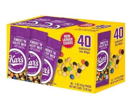 Kar's Sweet 'n Salty Trail Mix 2 oz. 40 pk.  -  Sweet & Salty Snack