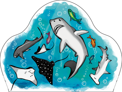Lil' Jaws Full Sleeve Tattoo - Temporary Kids Tattoo Sleeve