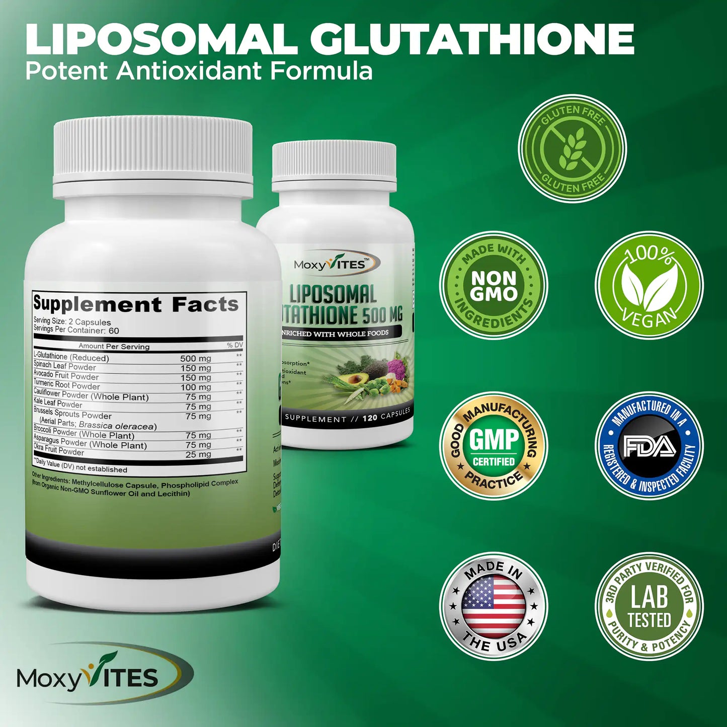 Liposomal Glutathione 500mg: Pure Reduced Active Form