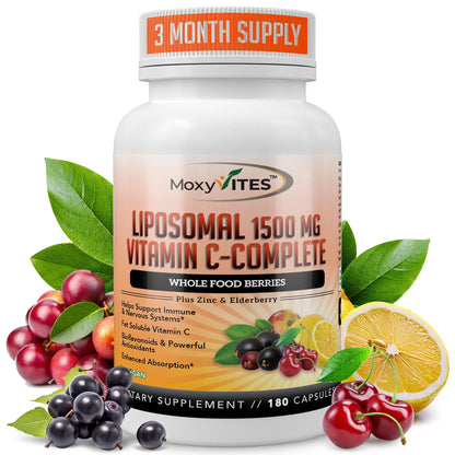Liposomal Vitamin C with Zinc, Organic Elderberry