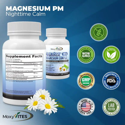 Magnesium PM Supplement for Sleep & Calm | MagniRest™