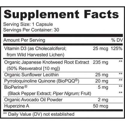 BioPQQ® 20mg Mitochondrial Energy & Memory Support