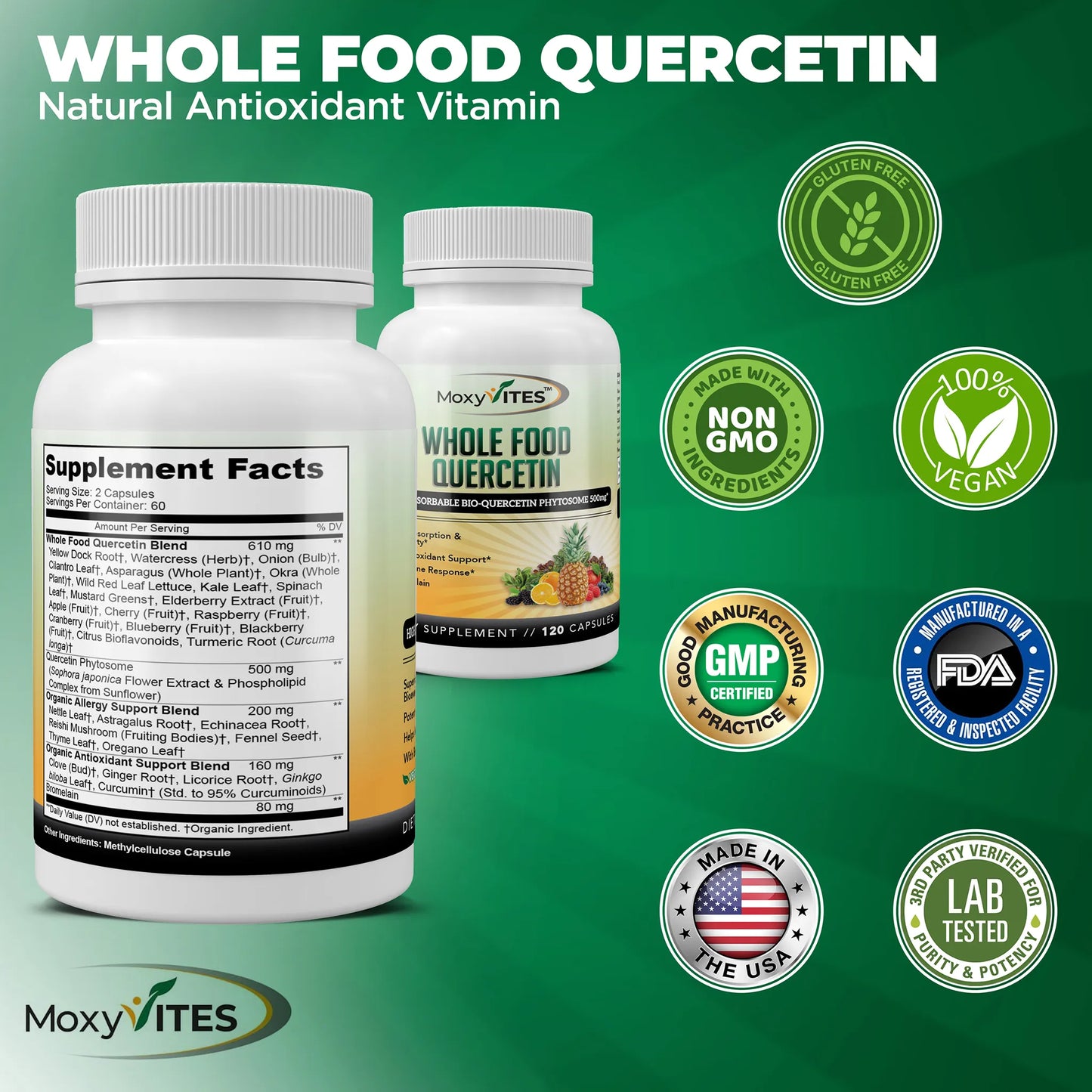 Quercetin with Bromelain 500mg: Bioactive Phytosome