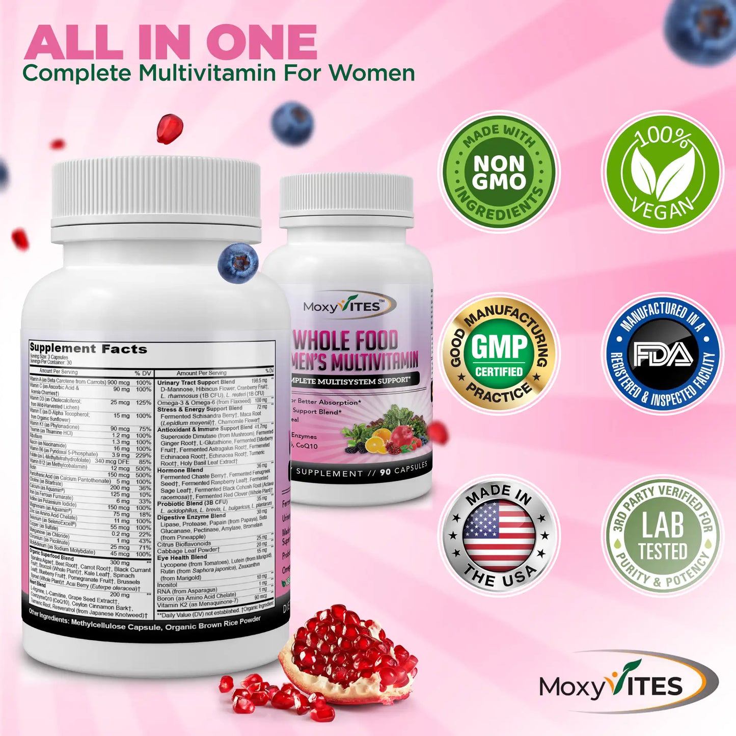 Methylated Multivitamin for Women with 44 Whole Foods