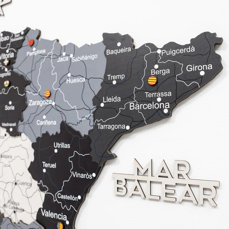 Wooden Map of Spain – Nordik