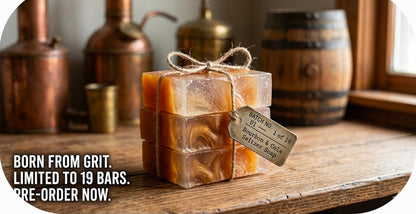 "Bourbon & Cola Seltzer" soap bars.