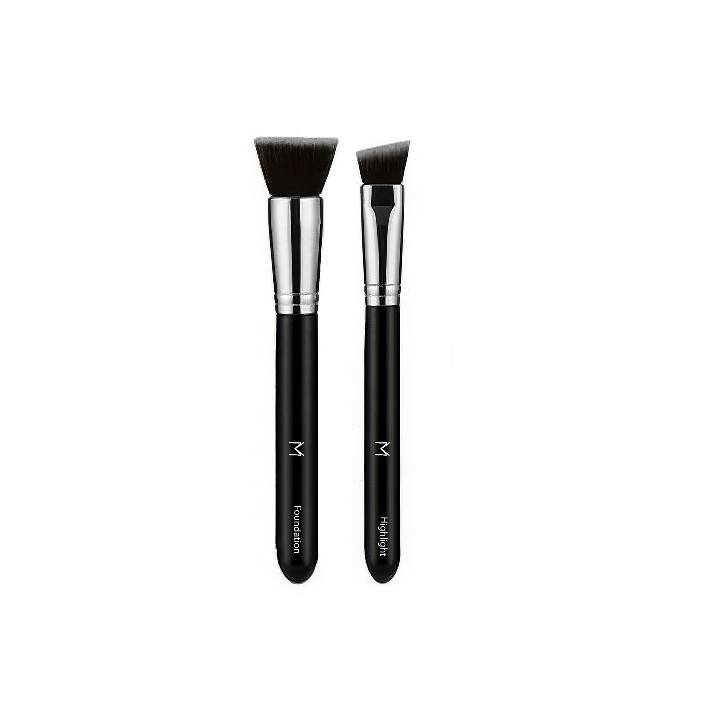 Brush Duo Makeup Brush Set – Foundation + Highlight & Conceal Brushes