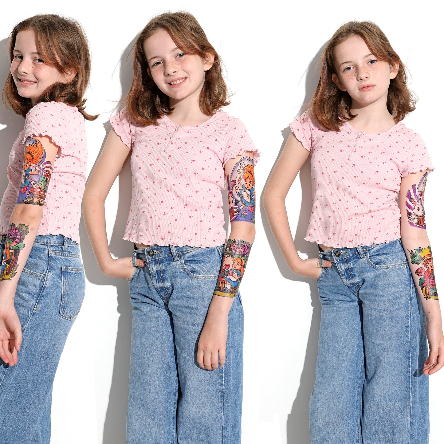 Wonderland Full Sleeve Tattoo - Temporary Kids Tattoo Sleeve